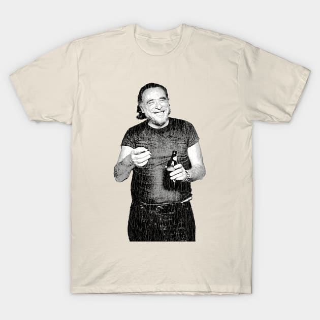 Bukowski Drinking 1986 T-Shirt by demarsi anarsak